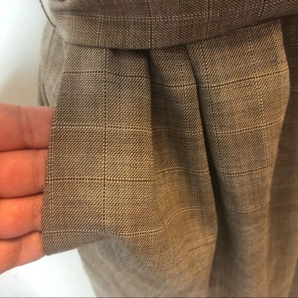 Lida Baday Wool Plaid Strapless Dress Size 4 Academia Business Casual Office 4 - Picture 6 of 14